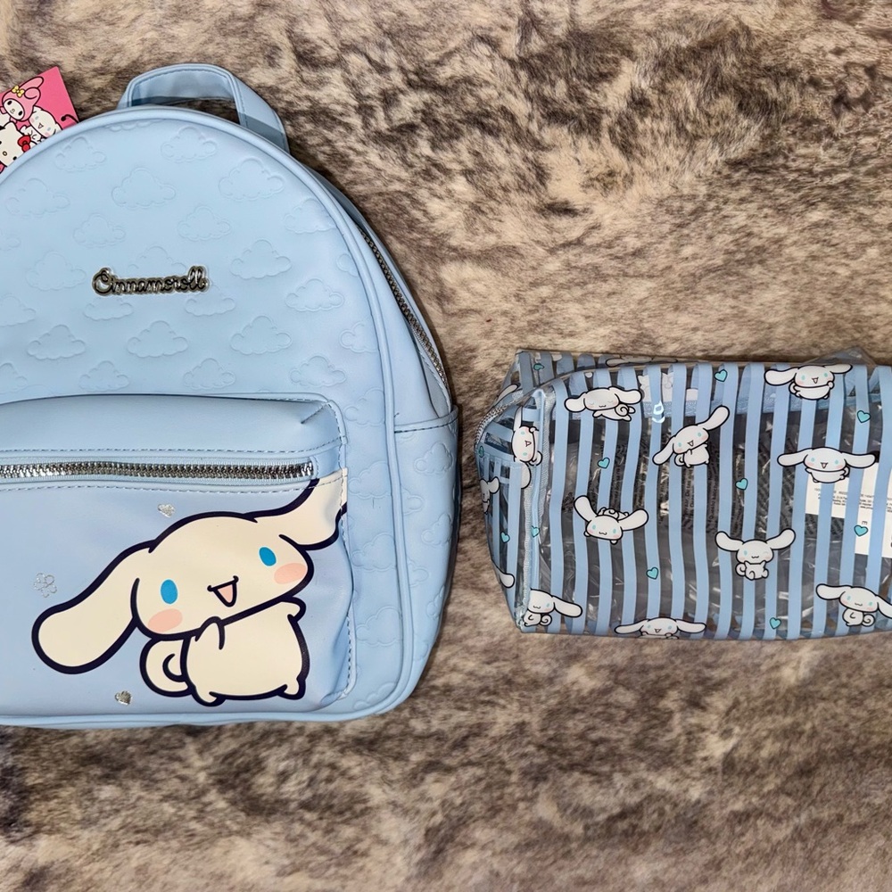 Cinnamaroll Backpack with Matching Pencil Case/accessory bag